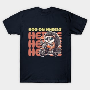 Funny hedgehog Riding a motorcycle T-Shirt